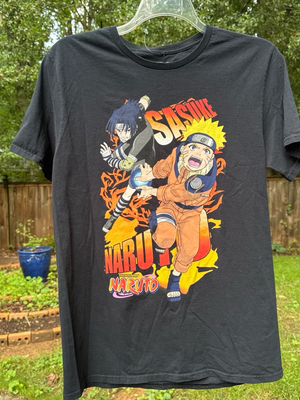 Naruto Sasuke Graphic Tee - Black Size L